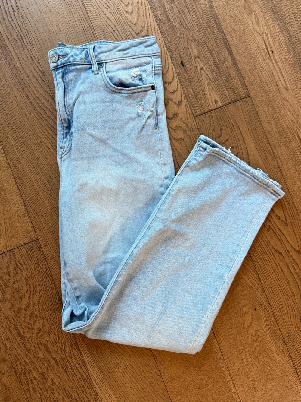 Hidden Light Wash Women’s Straight Ankle Jeans